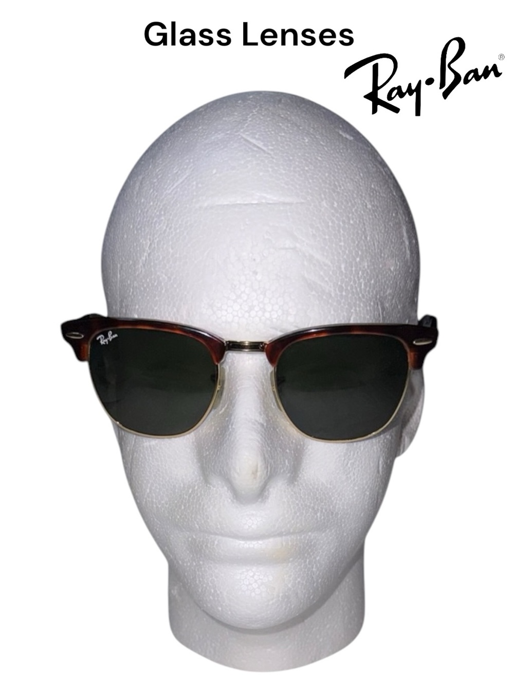 Ray-Ban (EUC) Clubmaster Sunglasses in Tortoise,  with GLASS Lenses